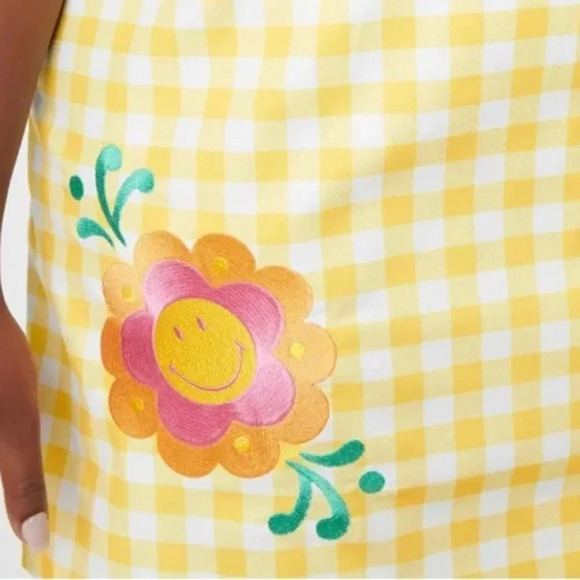 NWT Smiley Yellow Gingham Dress - Picture 4 of 4